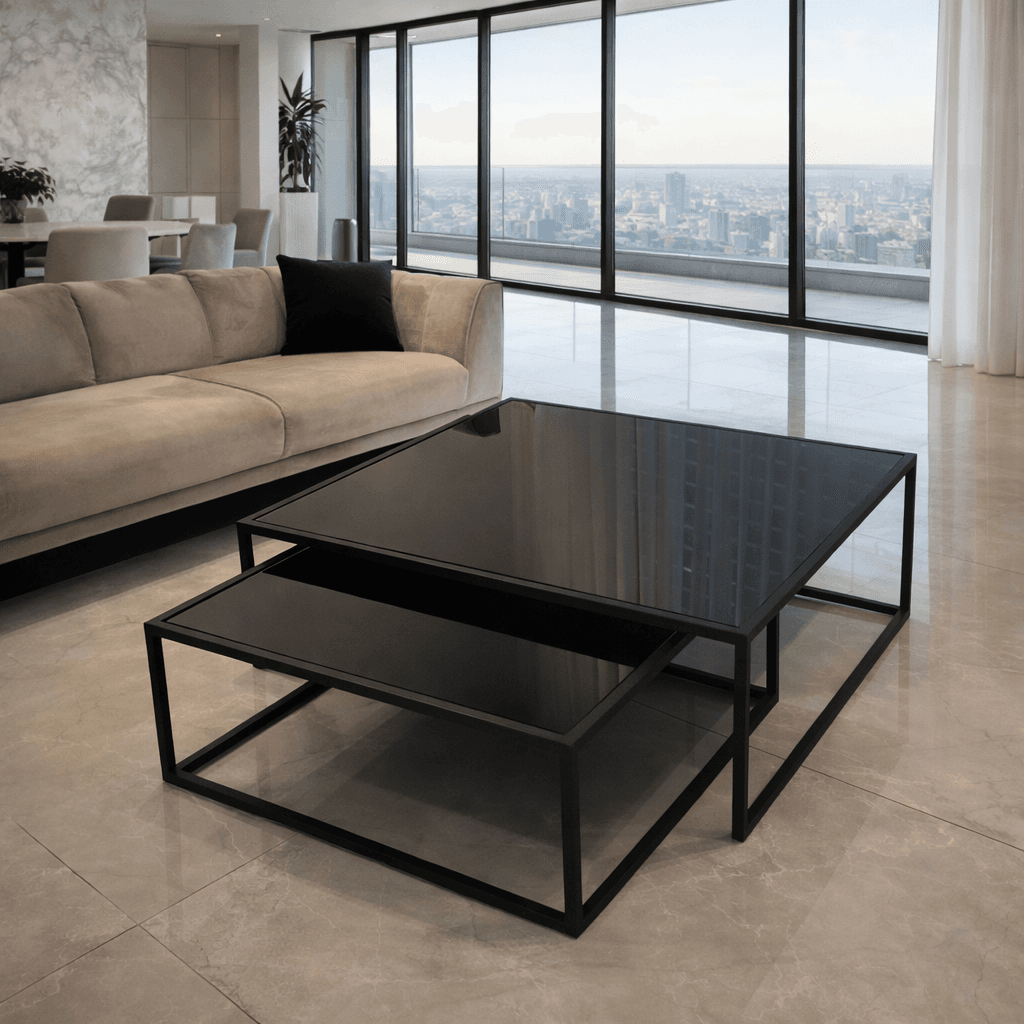 זוג שולחנות דגם ״BLACK״