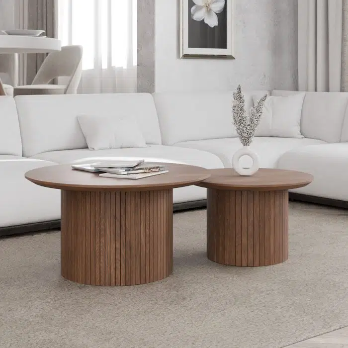 זוג שולחות סלון עגולים דגם ״Merllo״