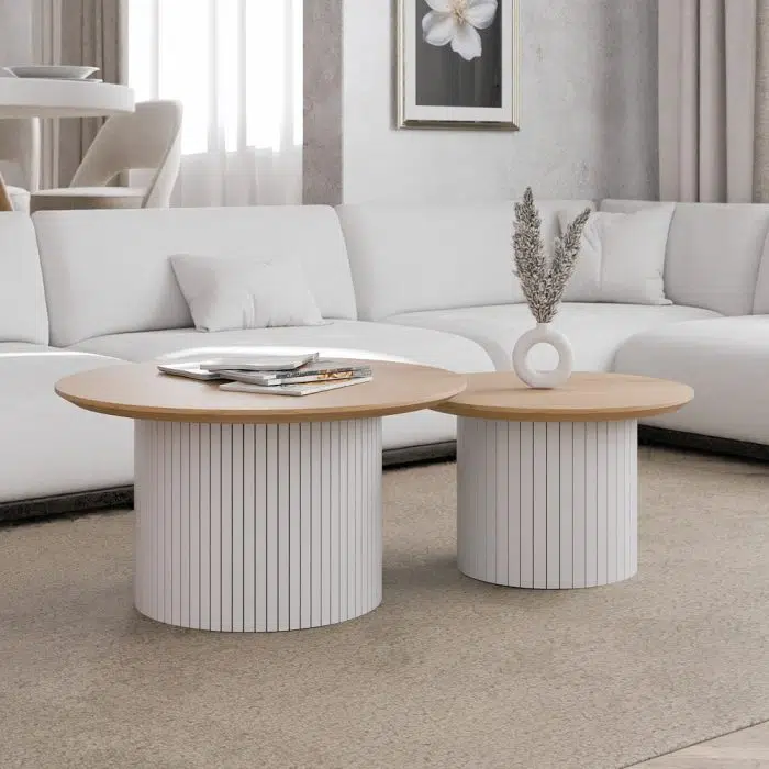 זוג שולחות סלון עגולים דגם ״Merllo״