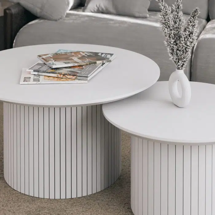 זוג שולחות סלון עגולים דגם ״Merllo״