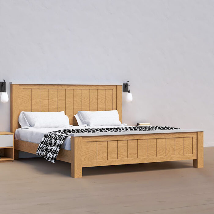 מיטה זוגית מעץ מלא דגם לואי 1