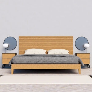 מיטה זוגית מעץ מלא דגם צלסי