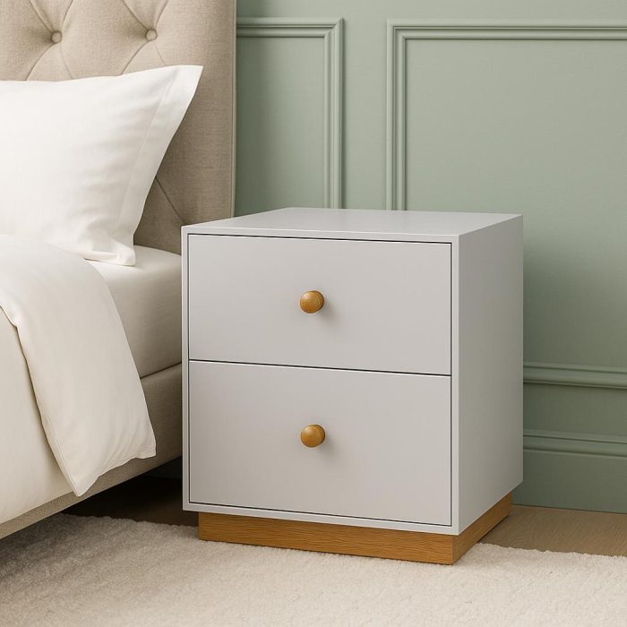 שידת צד מידה דגם גיי לבן